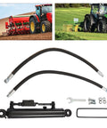 Heavy Duty Hydraulic Top Link Cat 2 For Tractor And Excavator With Two-Way Check Valve Locking, dual hoses and mounting kit.
