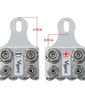 12 Way Battery Terminal Block And Bus Bar With Multi Size Connectors For Lithium Or Lead Acid Banks Featuring 2 0 Awg Hole Holders and threaded studs.