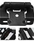 Self Closing Steel Cabinet Hinges Black Wrap Two Pack For Cabinet Doors And Gates High Stability Half Inch Size
