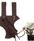 Medieval Leather Sword Frog Holster For Dagger Rapier And Sabre Props Adjustable Handcrafted LARP Costume Accessory