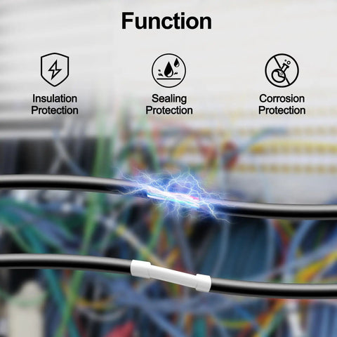 10 Pack Heavy Duty Heat Shrink Tubing Compatible HSE211 5.8mm showcases insulation, sealing, and corrosion protection for wiring.