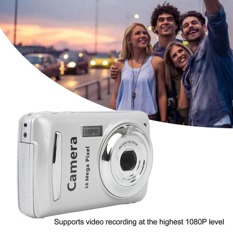 Dope 16MP High Definition Camera With 1080P Video Recording And 16X Digital Zoom, shown with group enjoying sunset