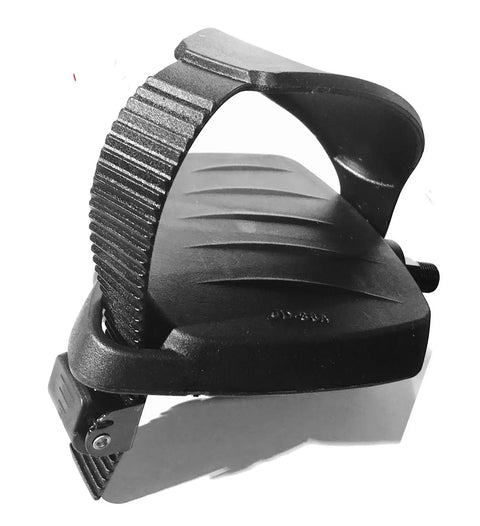 Pair Long Pedal Straps for Stationary Bikes with Ratchet Ridges, heavy duty universal replacement strap close-up