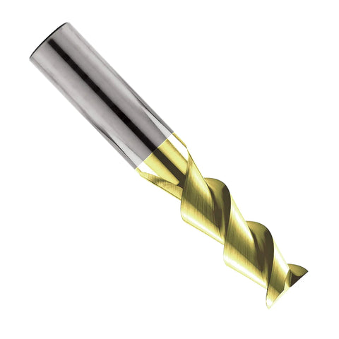 Carbide Square Nose End Mill Set With ZrN Coating 2 Flute One Quarter Inch Cutters Five Piece Aluminum And Copper Milling Bits