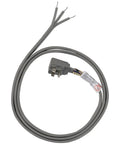 15 Amp Appliance Power Cord Heavy Duty 6 Feet Three Wire Grounded With Right Angle Plug Head UL Listed ETL Listed in grey