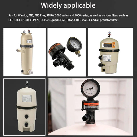 High Flow Manual Air Relief Valve With Pressure Gauge For FNS Clean And Clear Quad DE 2000 4000 Series Pool Filters