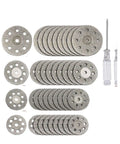 50 Piece Diamond Cutting Wheel Set For Drill Metal Cut Off Discs Compatible With Rotary Tools Notching Die Grinder Bits