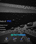 Close-up of wet 33 Pack Dope 3D Diamond Wall Panels For Interior Decor With PVC Flower Texture Easy DIY Accent Wall Panels, black 12x12 in.