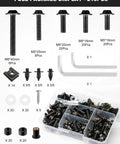 Pro Grade Motorcycle Fairing Bolt Kit Titanium Stainless Steel Universal Sportbike Fasteners M5 M6 Hardware Upgrade 210pcs set.