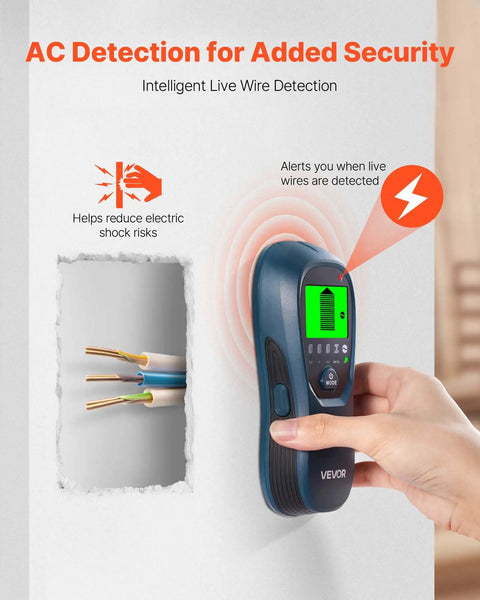 Rock Solid Stud Finder Wall Scanner With Smart Sensor And Hd Lcd Display Dead Accurate Locator For Wood Joists Ac Wires Metal Pipes And Hidden Obstacles Super Handy For Diy Projects No Guesswork Needed Blue Finish