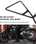 Universal Heavy Duty Motorcycle Triangle Stand With Rear Side Kickstand And Wheel Holder for 80 to 500 CC Dirt Pit Bike