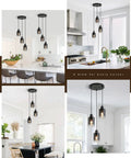 Three Pack Black Pendant Lights With Adjustable Height In Industrial Modern Style for kitchen island and dining room ambience