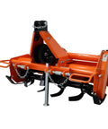 Beastly Three Point Rotary Tiller for Class 1 Tractors, 3.8 Foot Wide, visible L-shaped blades, designed for heavy duty farm use
