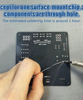 DIY Car Driving Simulation And Soldering Practice Kit for high school and college students, soldering a practice board.