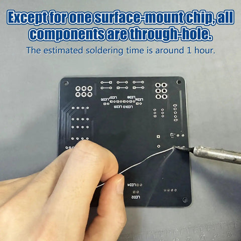DIY Car Driving Simulation And Soldering Practice Kit for high school and college students, soldering a practice board.