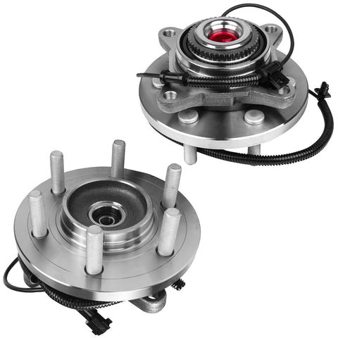 Front Wheel Bearing And Hub Assembly For 2015 2016 2017 Ford F150 4WD 6 Lug With ABS Set Of 2 Bolt On Direct Fit Replacement