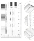 Go To High Precision Plastic Measuring Ruler For Diameter And Defect Checks Transparency Flaw Detector tool with close-up details