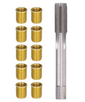 Pro Grade Thread Repair Kit With High Speed Steel Tap And Stainless Inserts M12 X 1.25 And M14 X 1.25 For Petrol Engines And Generators