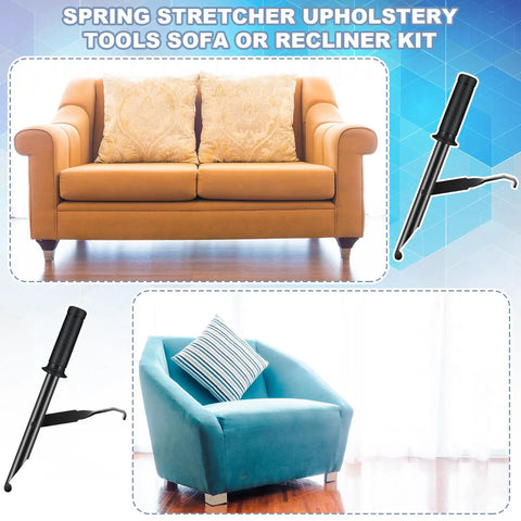 Professional Grade Upholstery Spring Stretcher Tool For Couch And Recliner No Sweat Diy Repairs Easy One Handed Lever on sofa and chair.