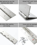 Heavy Duty Piano Hinge 30 Inch By 2 Inch Width 304 Stainless Steel Continuous Gate Hinge For Tough Cabinet Doors And Workshop Gear Built Like A Tank For Any Setup, showing hinge detail and screws.