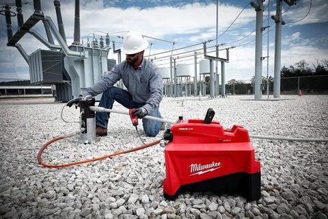 Top Shelf No Nonsense Cordless Hydraulic Pump Kit Featuring M18 Battery Technology And 10000 Psi Pressure Heavy Duty Frame Built Like A Tank For Pro Pipe Workers Demanding Badass Job Site Performance