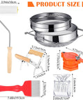 Pro Grade Beekeeping Honey Harvest Kit With Stainless Steel Strainer, Frame Grip, Uncapping Fork And Roller, sizes shown
