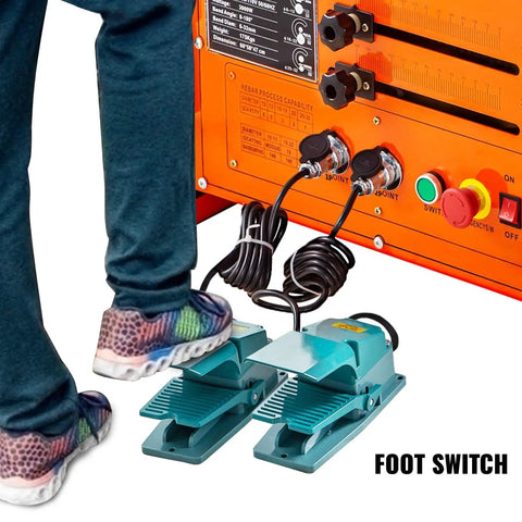 Heavy Duty Hydraulic Electric Rebar Bender With Foot Pedals showing foot pedal controls for easy operation.