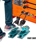 Top-Notch Hydraulic Electric Rebar Bender With Foot Pedals for Precise 0 To 180 Degree Steel Bar Bending, foot switch close-up.