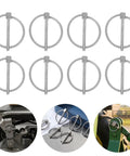 Eight Piece Stainless Steel Lynch Pin Kit Built Tough With Ring Clips For Farm Tractors Trucks Canoes Boats No Fuss Corrosion Resistant Burrfree Finish, 1/8" x 1" stainless lynch pins