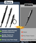 Set Of 3 Universal Handcuff Keys, Durable Pocket Keychain Cuff Key Kit with comparison to plastic alternative