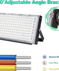 Security Lights Outdoor Flood Light Led Spotlights Outdoor Lighting Le with 180° adjustable angle bracket and wiring.