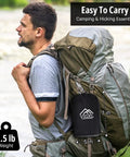 Hiker carrying Durable Nylon Camping Hammock For Outdoors, Ultra Portable Tree Hammock, compact and easy to carry on backpack.