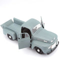 Vintage Ford 1948 F1 Pickup Diecast Model 1 25 Scale Gray Special Edition With Opening Doors And Hood And Trunk Diecast Metal Body