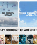 Air quality comparison before and after using Replacement HEPA Filter For TotalClean 5 In 1 Air Purifier AP T10 BK WT Easy Install