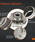 Front Wheel Hub And Bearing Assembly Left And Right 5 Lug With ABS For Dodge Journey 2009 2015 And Ram Promaster 1500 2500 3500 2014 Direct Fit Replacement For Easy Install Durable Corrosion Resistant Long Lasting Vehicle Component, showing quad lid seal and steel wheel bolts.