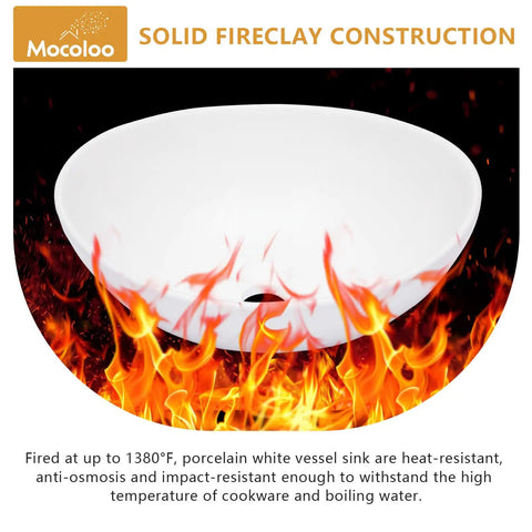 Oval Vessel Sink 16 Inch Countertop Bathroom Sink White Porcelain Vanity Bowl Above Counter Ceramic Basin in fire display