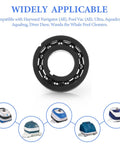 Front view of AXV055P turbine bearing, black, 2-pack, compatible with Hayward pool vacuums