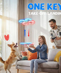Family enjoying Easy To Fly RC Drone For Kids And Adults With 3 Batteries And 24 Minute Flight Time Anti Collision Quadcopter inside living room