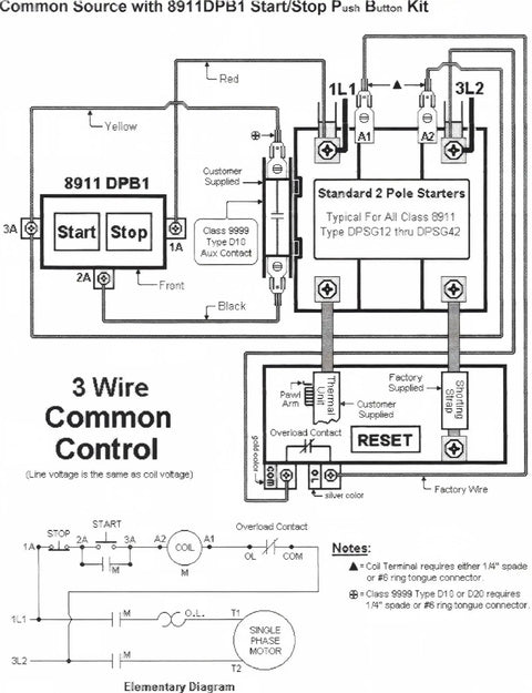 Magnetic Starter Pushbutton Kit For Air Compressor With Precision Torque Control And BuiltIn Regulator Easy On Off Button Replacement 8911DPB1 Style Industrial Grade Performance And Reliability wiring diagram for 3-wire common control