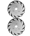 127mm omni directional wheel kit featuring two wheels with aluminum alloy construction and rubber rollers for robot car kits.