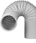 Portable Air Conditioner Exhaust Hose 5.9 Inch Outer Diameter, 78 Inch Length, Counterclockwise Threads shown extended and bent