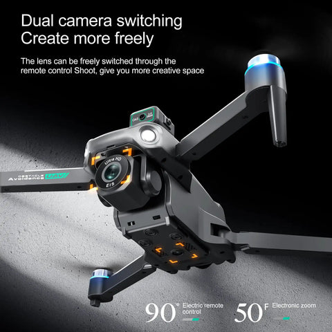 Close-up of a GPS Drone With 8K Dual HD Cameras And EIS For Dope Aerial Shots, showing camera detail and arm design.