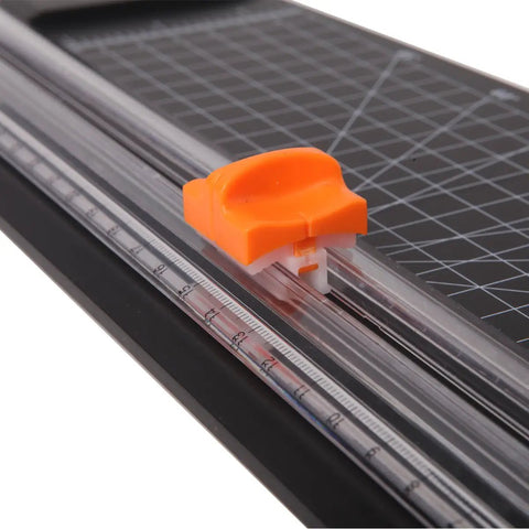 Heavy Duty 12 Inch Paper Trimmer Guillotine Cutter Featuring Auto Safety Guard For A4 Photos Coupons Handles Thick Stock Zero Drama Cuts Crisp Straight Lines Smoothly Powers Through Card For Office Crafting Tasks Black