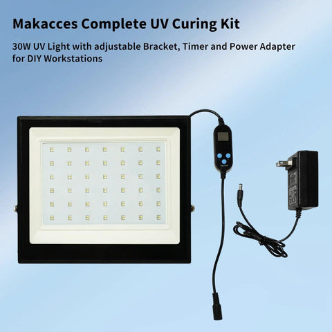 UV Resin Curing Light With Timer Dual Band 365Nm 395Nm 42 LEDs Beefy Coverage 10.63 Inches By 9.06 Inches kit