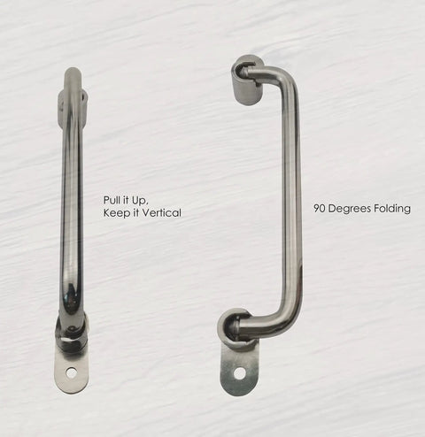 Top Shelf Folding Cabinet Pulls Made From Solid 304 Stainless Steel Mirror Finished Drawer Handles That Fold Back Ninety Degrees To Save Serious Space Perfect For Your Kitchen Upgrade Game Changer Hardware Renovation