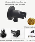 UMJIGF Shower System with Tub Spout, Black Shower Faucet Set 8 Inch Brass Shower combo set fixed seat, 360° rotation, all brass material.