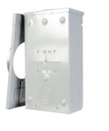 Side angle view of SS102AX Talon Meter Socket For Residential Use Ring Type Overhead Meter Enclosure 200 Amp Single Phase 3 Wire 4 Jaw Steel UAT4