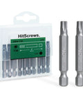 2 Inch Magnetic T30 Torx Bits Set With One Quarter Inch Hex Shank, S2 Steel Screwdriver Bits, CNC Precision Tips, 10 Pack
