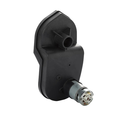 24V Gearbox For Kids Ride On Cars With 30000 RPM High Speed Motor Turbo Power 13mm Shaft Hole 185mm Long Side View