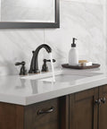 Windemere Brushed Nickel 8 Inch Widespread Bathroom Faucet For Vanity Three Hole Sink Setup, stainless faucet on vanity